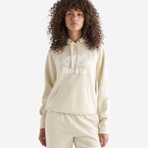 Roots Canada Triple White Original Kanga Hoodie XS